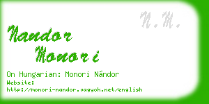 nandor monori business card