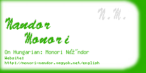 nandor monori business card